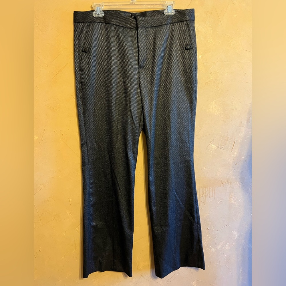 Banana Republic 12 Logan Black Grey Pattern